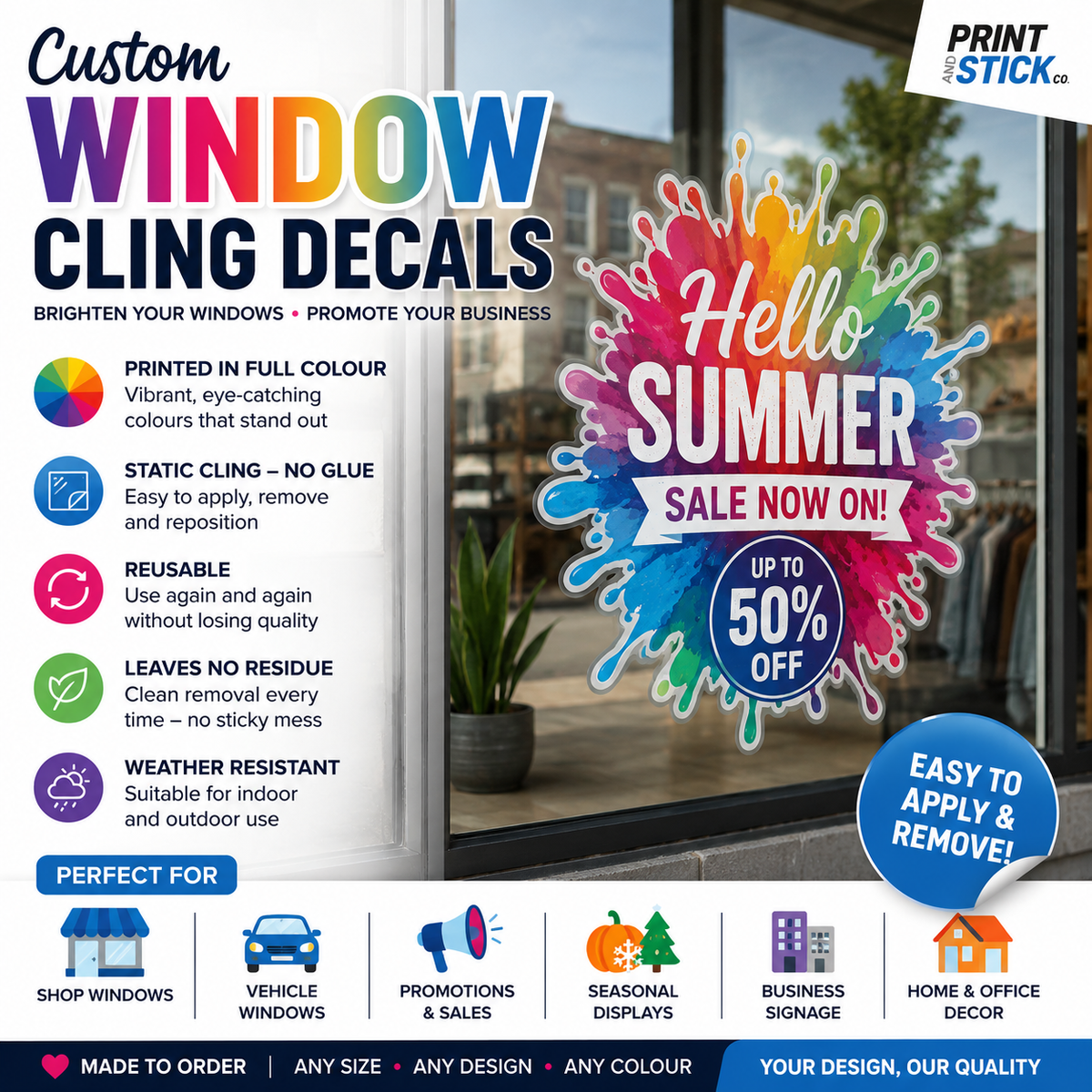 Custom Vehicle window cling
