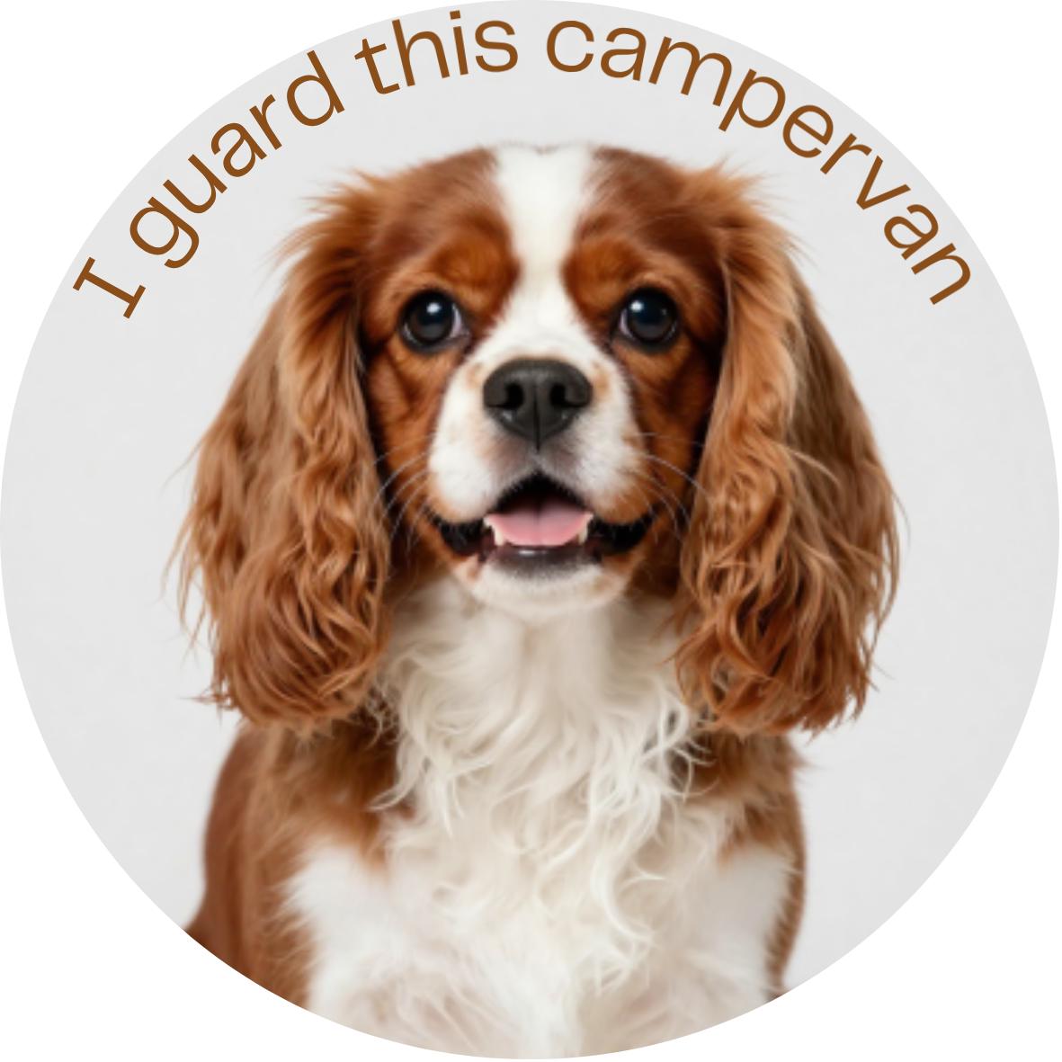 Personalised Campervan Dog Decal – Any Breed Available 20cm