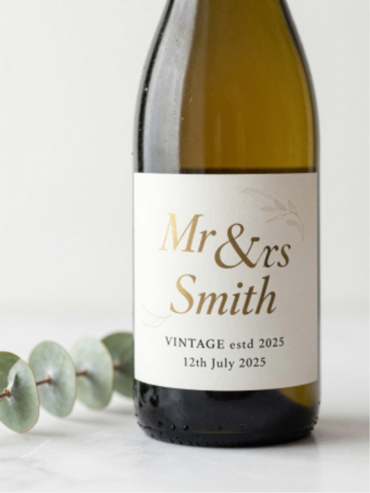 Custom wine bottle label