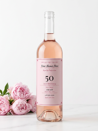 Custom wine bottle label