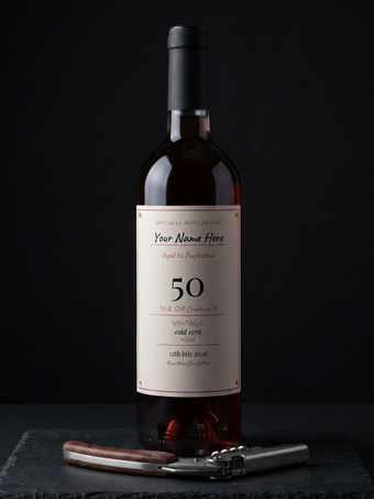 Custom wine bottle label