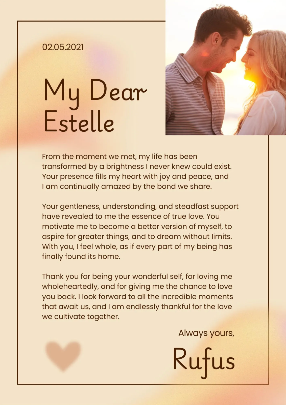 Personalised Valentine’s Poster – Unique Custom Gift for Your Loved One