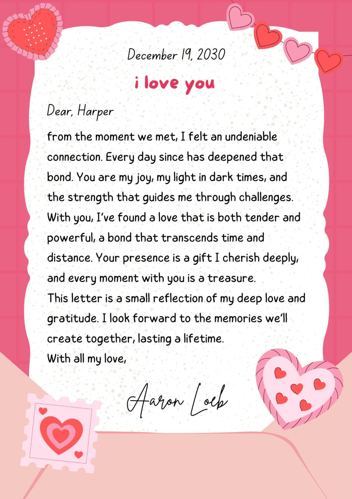 Personalised Valentine’s Poster – Unique Custom Gift for Your Loved One