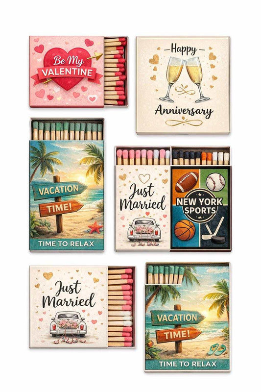 Personalised Matchbook Art Print | Custom Travel Keepsake