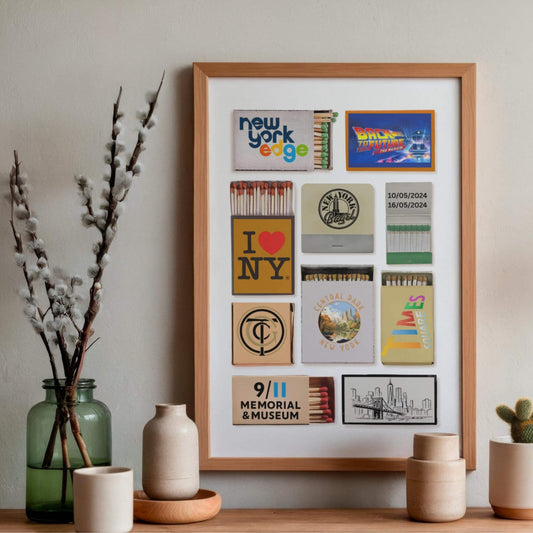 Personalised Matchbook Art Print | Custom Travel Keepsake