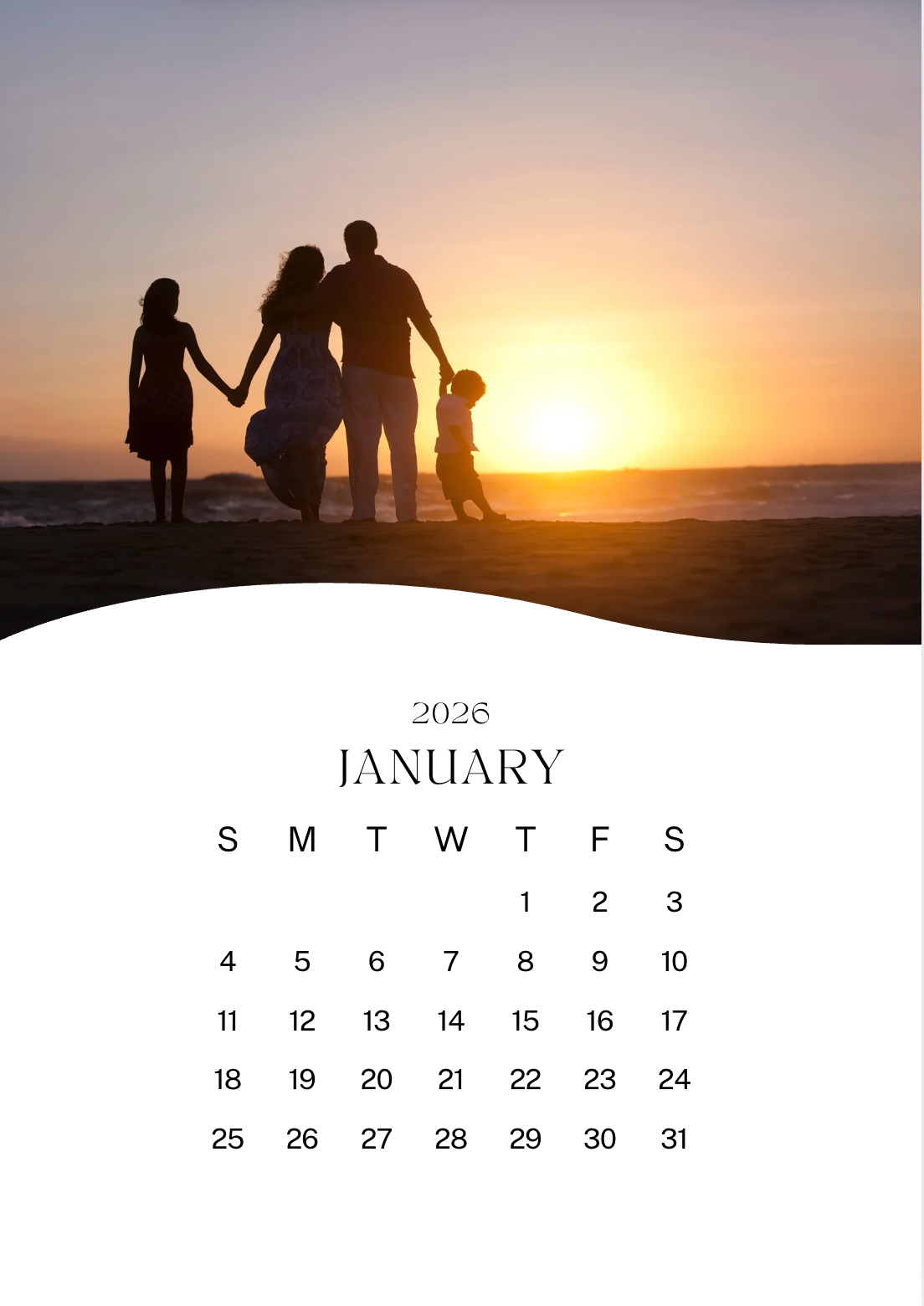 ✨ Personalised A4 Wall Calendar – Custom Photo Gift | Family, Friends, Offi