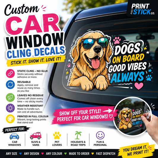 Custom Vehicle window cling