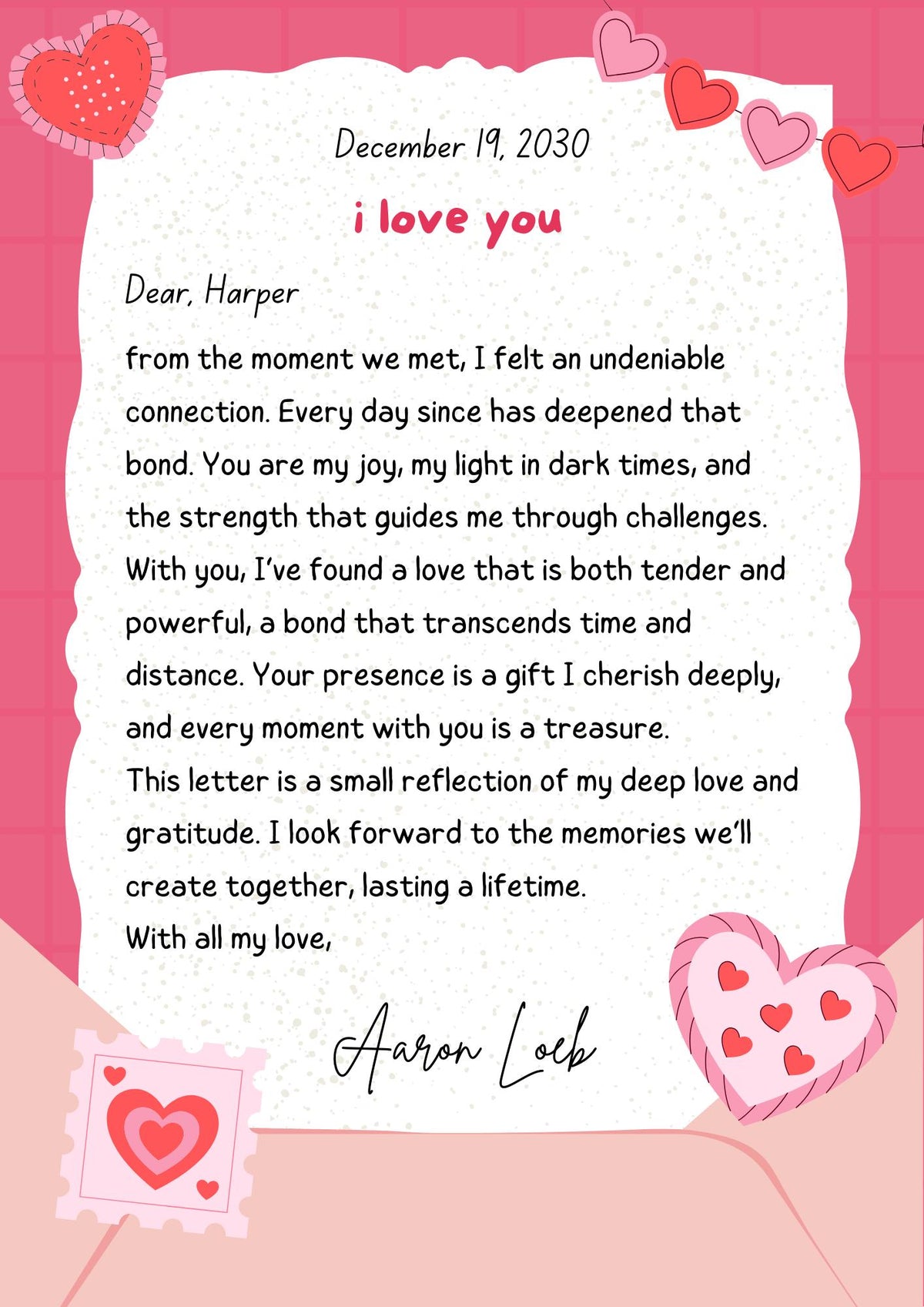 Personalised anniversary Poster: Custom Love Gift Valentines