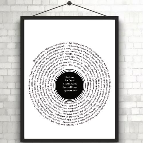 Lyrics poster first dance our song favourite song