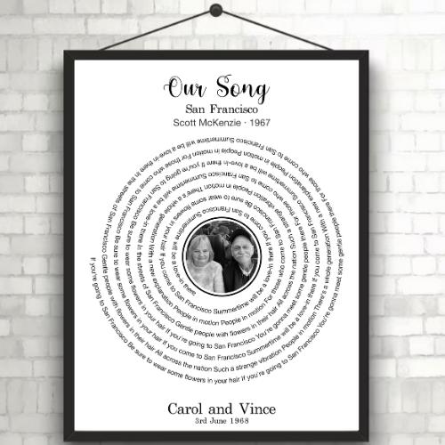 Lyrics poster first dance our song favourite song
