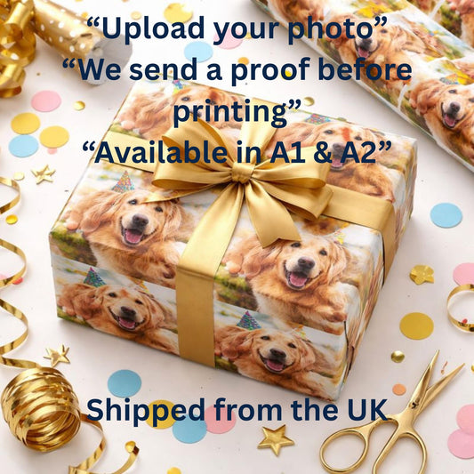 Personalised Photo Wrapping Paper – Custom designs