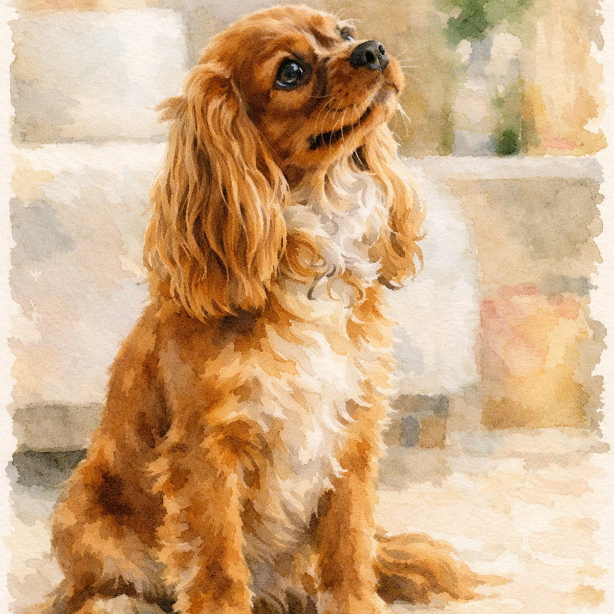 Custom Watercolour Pet Portrait Print – Personalised Dog Artwork from Your Photo