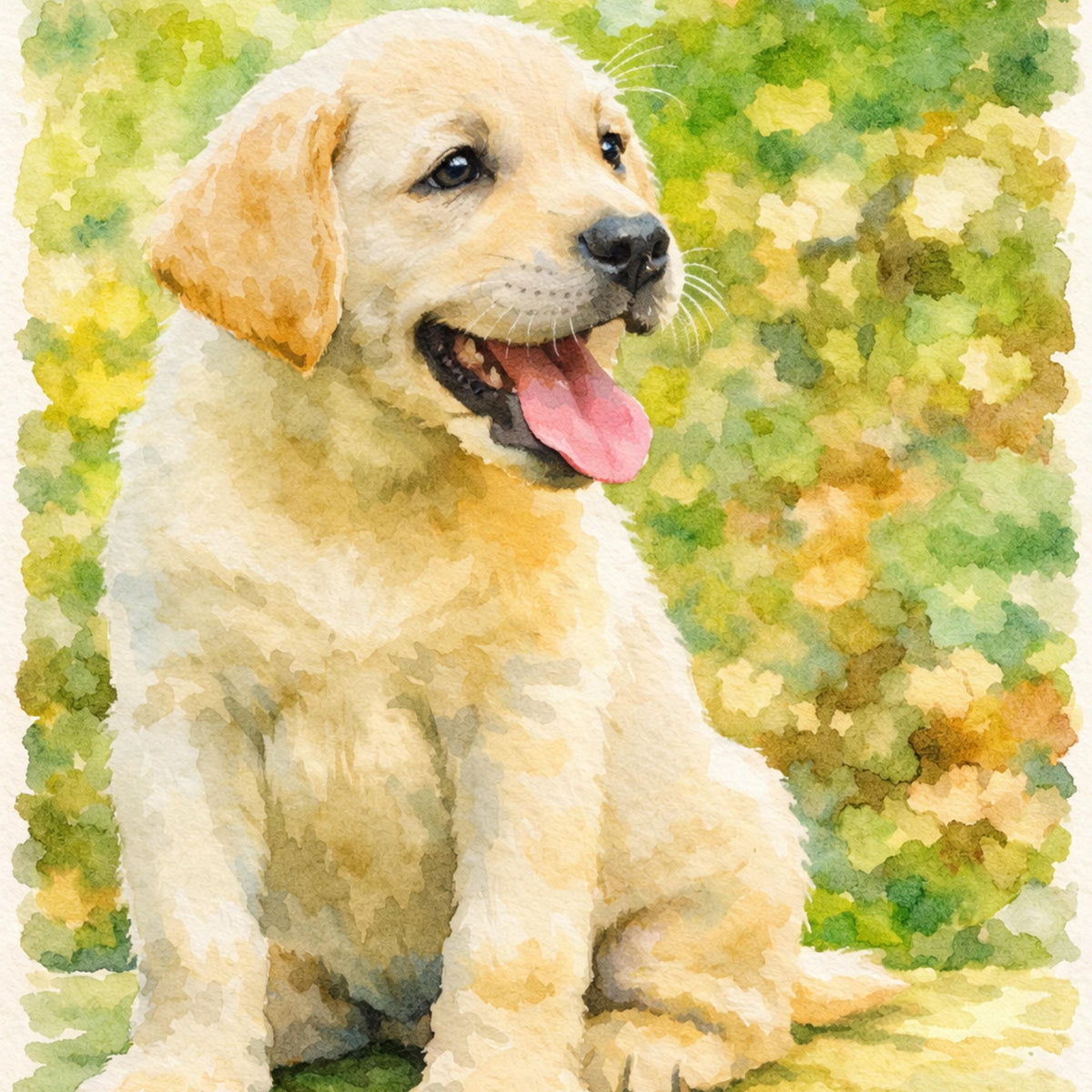 Custom Watercolour Pet Portrait Print – Personalised Dog Artwork from Your Photo