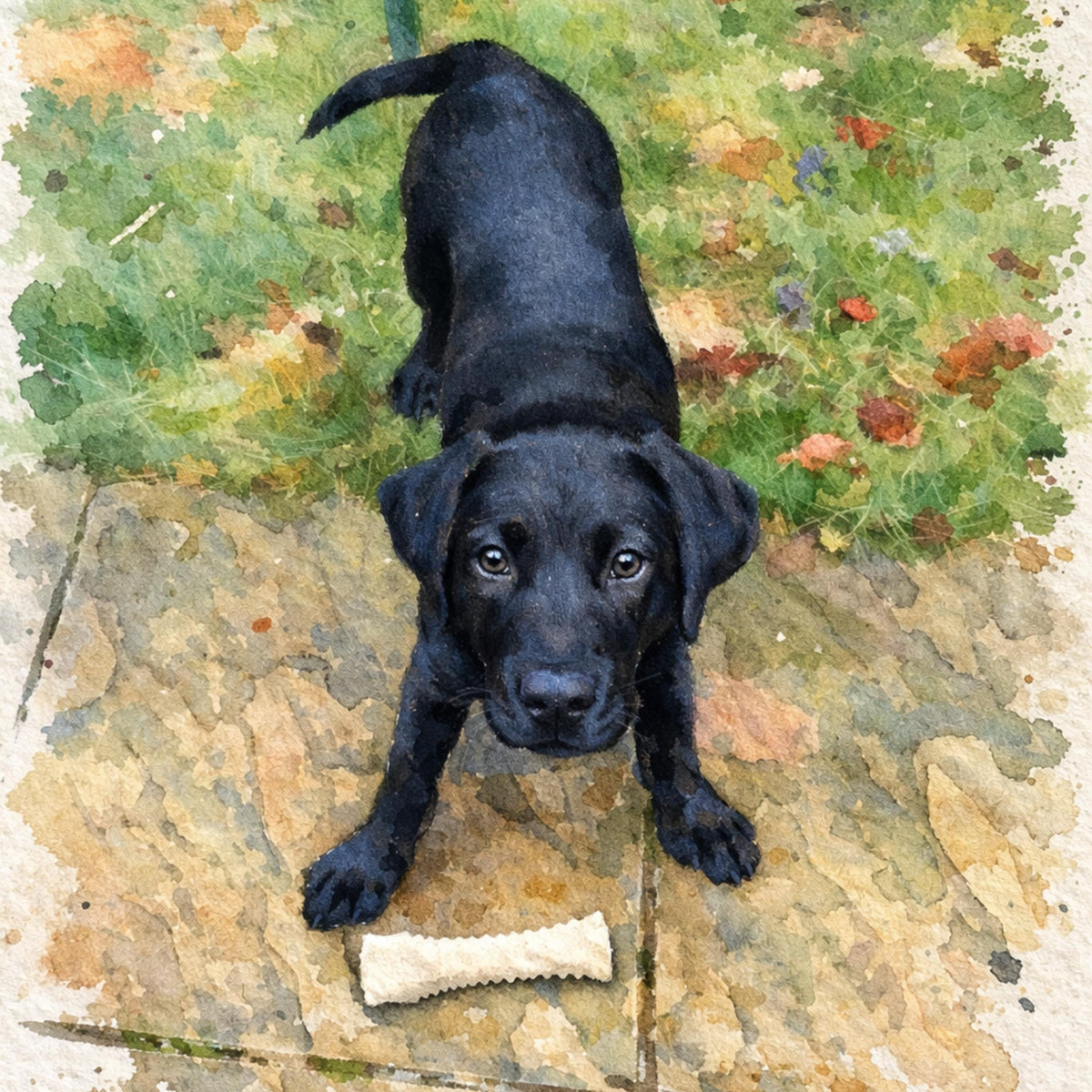 Custom Watercolour Pet Portrait Print – Personalised Dog Artwork from Your Photo