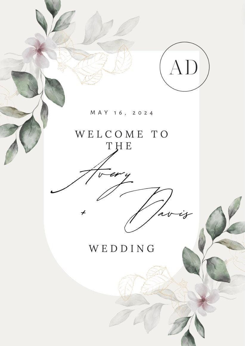 Personalised Wedding seating plan fully customisable A3,A2,A1,A0