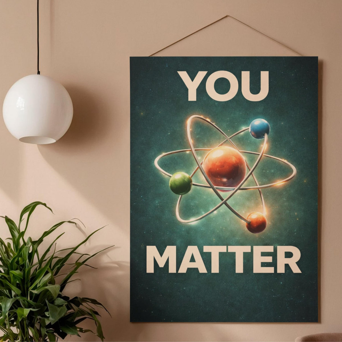 YOU MATTER Poster | Science Pun Gift | Nerd Wall Art | Physics Joke Decor | Geek Gift for Scientist | STEM Office Art | Chemistry Atom Print