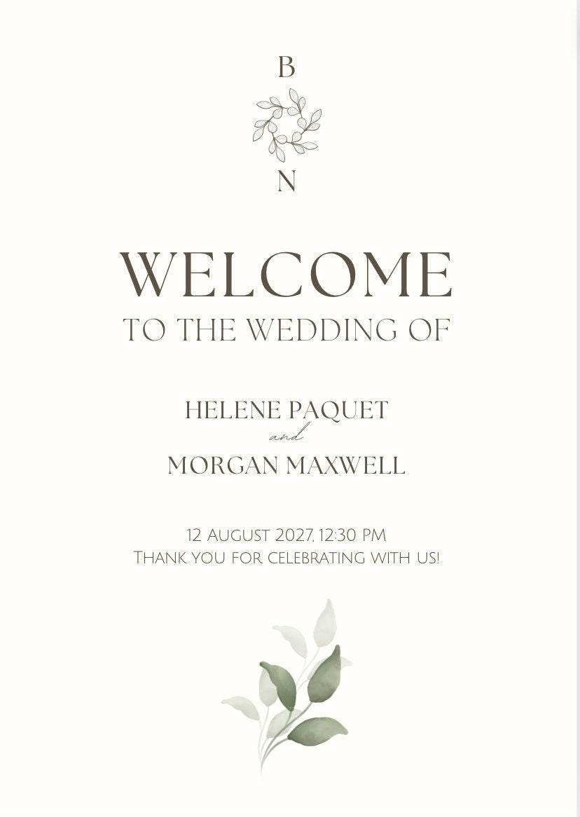 Personalised Wedding seating plan fully customisable A3,A2,A1,A0