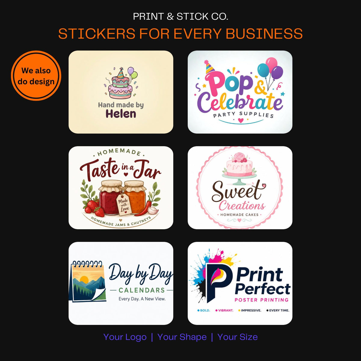 Custom logo stickers