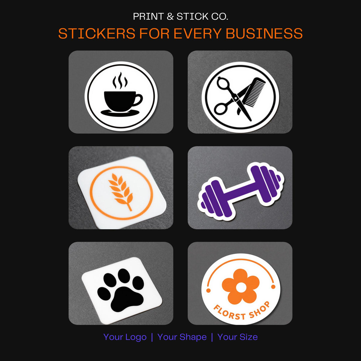 Custom logo stickers