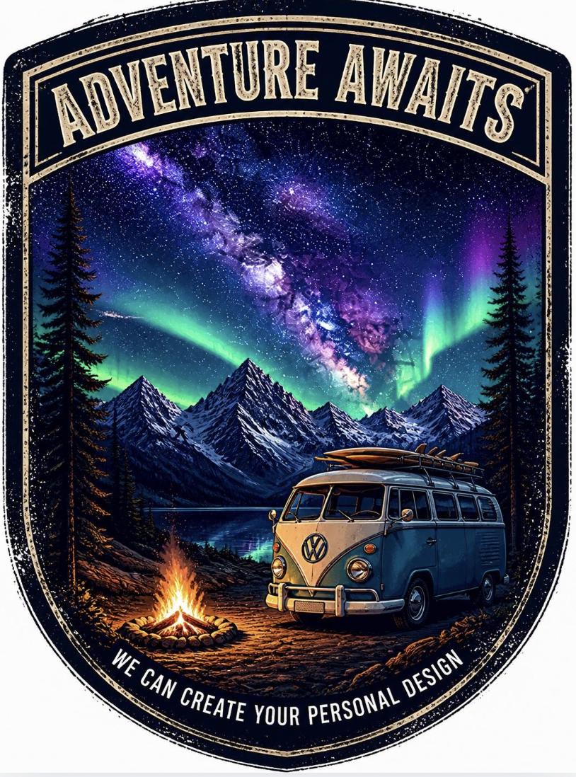 Custom Full Colour Vinyl Decals for Campers, Vans & Outdoor Lovers