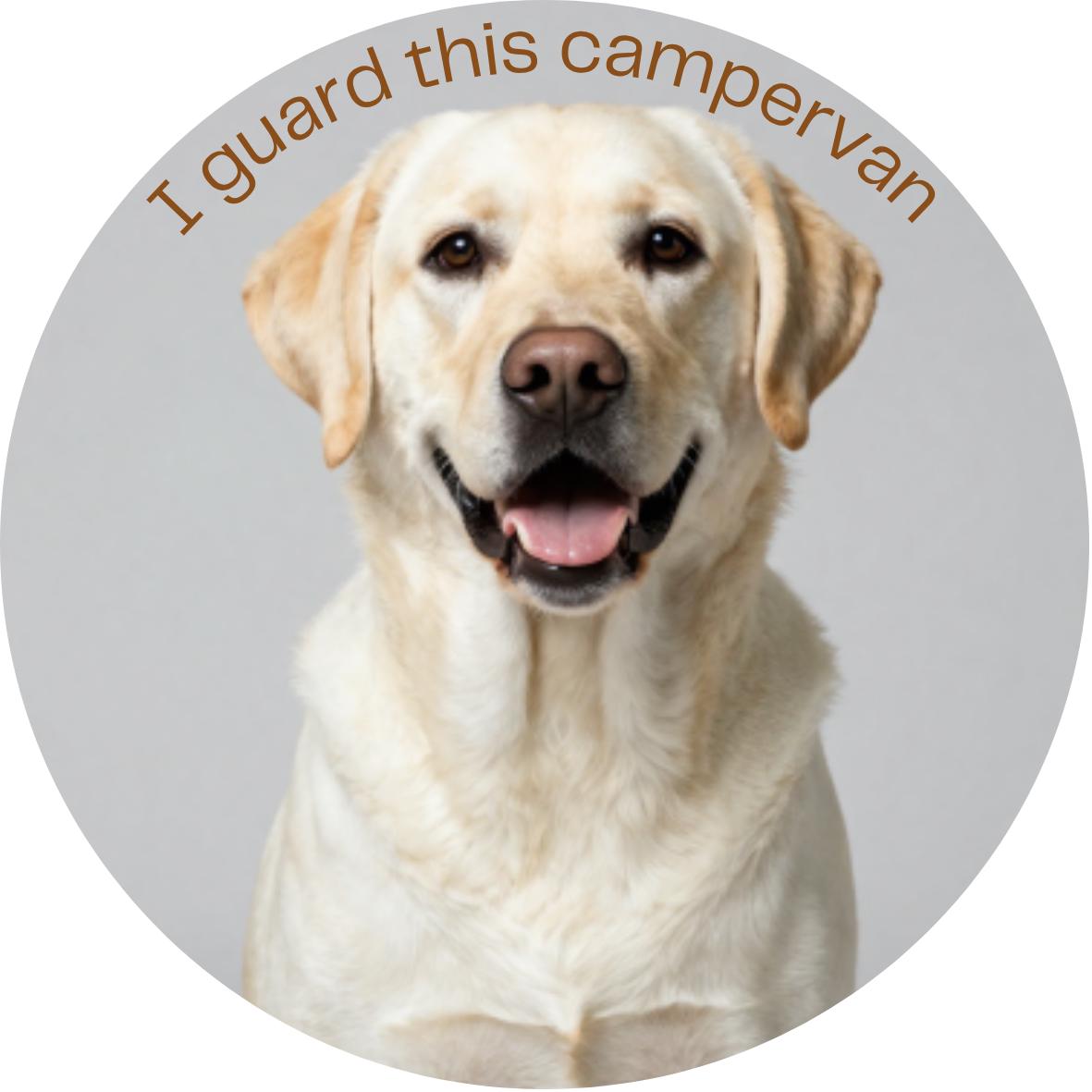 Personalised Campervan Dog Decal – Any Breed Available 20cm