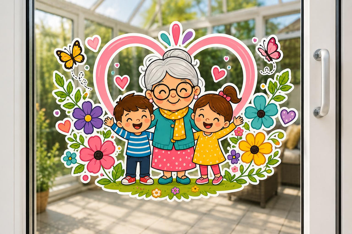 Custom Mind the Glass Window Cling Door’s Closed Fun Sticker Conservatories and Patio Doors Perfect for Grandparents and Families