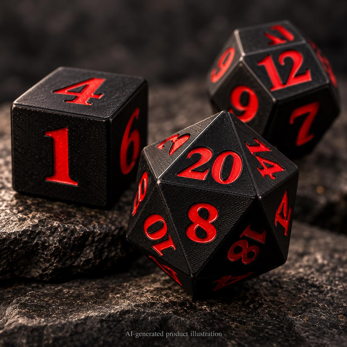 DnD Dice Tray 18cm – Dragon & Rune Design, 7-Piece Dice Set or Bundle, Choice of Colour